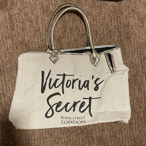 Victoria’s Secret Bond Street London Tote Bag, off-white and black - Picture 4 of 11